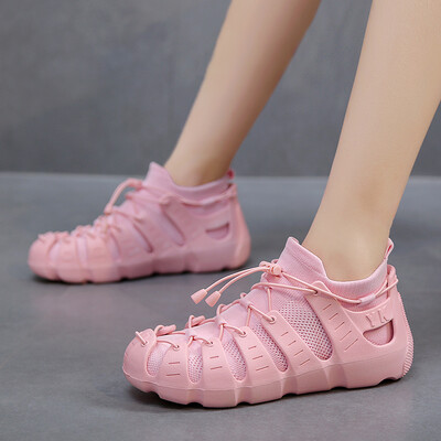 

Flying woven sneakers womens breathable mesh shoes womens shoes 2019 summer new small white shoes mesh light soft bottom running
