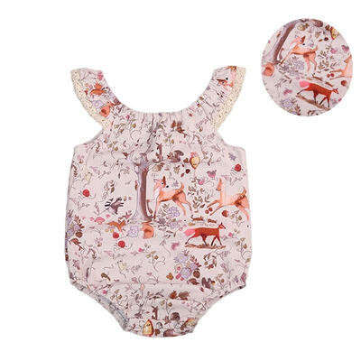 

Newborn Infant Baby Girls Romper Bodysuit Jumpsuit Cartoon Deer Clothes Outfits