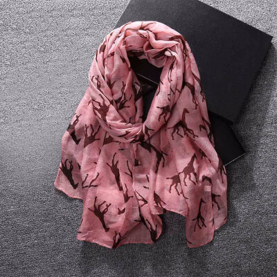 

Gobestart Women Ladies Giraffe Print Pattern Long Scarf Warm Wrap Shawl