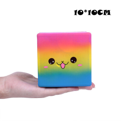 

Siaonvr Hot Emoticon Square Stress Reliever Scented Slow Rising Kids Toy Squeeze Toys