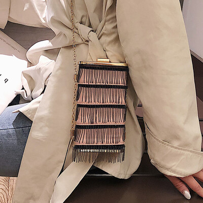 

Ins super fire box small square bag female 2019 new wave Korean fashion chain mobile phone bag slung shoulder bag