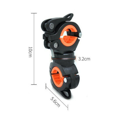 

Bicycle Flashlight Clip Stand Universal Bike Handlebar Torch Holder Mount 360°