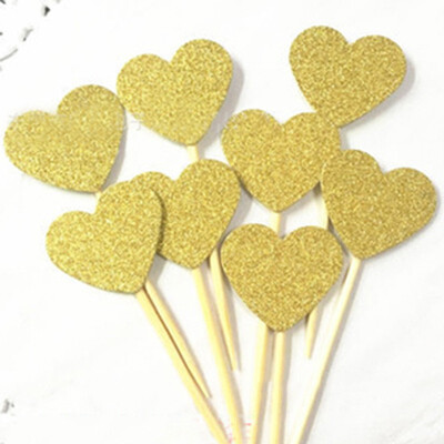 

FUNNYBUNNY Funny Hearts Cake Decorations Toppers Picks for Wedding&Baby Birthday 10 Counting Christmas Decorations for Home