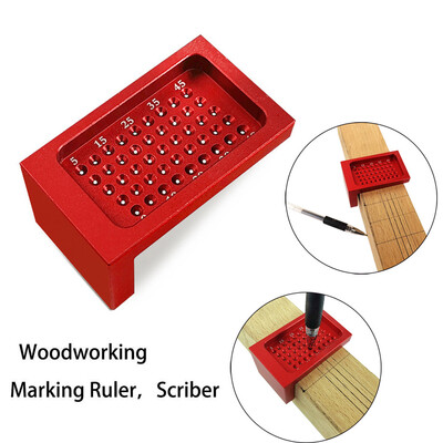 

〖Follure〗Carpentry T-Type Marking Hole Aluminum Alloy Crossed Gauge Measuring Feet Tool