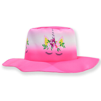 

Shiny Holographic Bucket Hat Unicorn Rave Festival Sun Kids Rainbow Party Hats