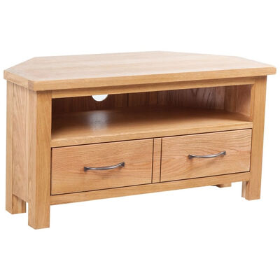 

TV Cabinet with Drawer Solid Oak Wood 346"x165"x181"