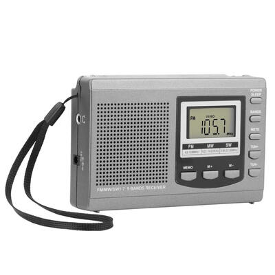 

HRD-310 Radio FM MW SW Digital Alarm Clock FM Radio Receiver wEarphone