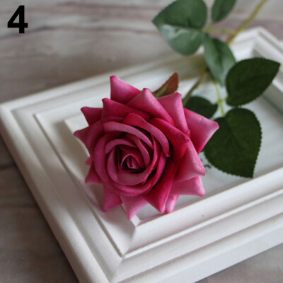 

1 Pc Artificial Rose Fake Flowers Leaf Home Room Bridal Bouquet Wedding Decor