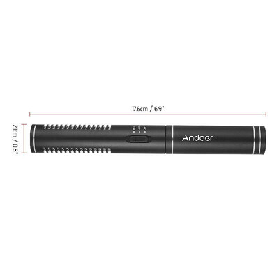 

Andoer Professional Interview Microphone Switchable Omni-directional Cardioid Pick-up Mode for Canon Nikon Sony DSLR Camera Camcor