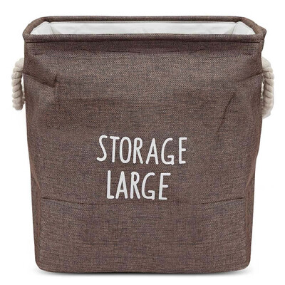 

Large Size Cotton Foldable Laundry Hamper Toys Storage Basket