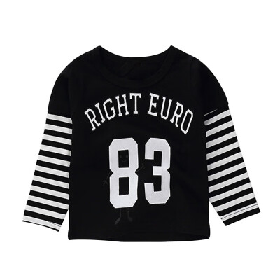 

Spring Cotton Baby Boy Clothes Autumn Long Sleeve Baby Boy T-Shirt Top Letter Print Kids Boys Clothing Causal Style 1-6Y