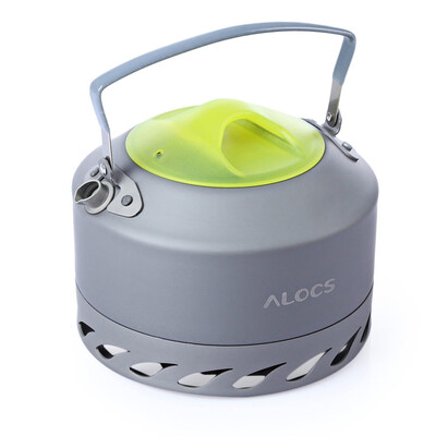 

ALOCS CW - K07 09L Aluminum Alloy Gathered-energy Tea Kettle with Mesh Pouch for Outdoor Camping Hiking
