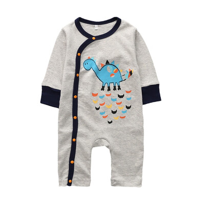 

Cartoon Pattern Print Long Sleeve Baby Boys Girls Rompers One-Piece Jumpsuits