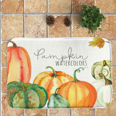 

〖Follure〗Thanksgiving Day Pumpkin lantern Entrance Door Bathroom Mat Indoor Bath Decor