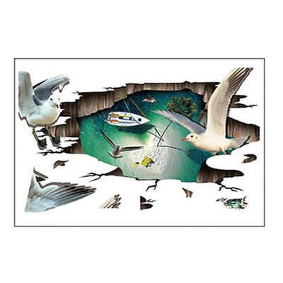 

3D DIY Seagull Island Thicken Waterproof PVC Self Adhesive Wall Stickers