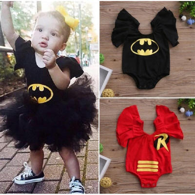 

Toddler Newborn Baby Girl Batman Cartoon Bodysuit Romper Jumpsuit Outfit Clothes