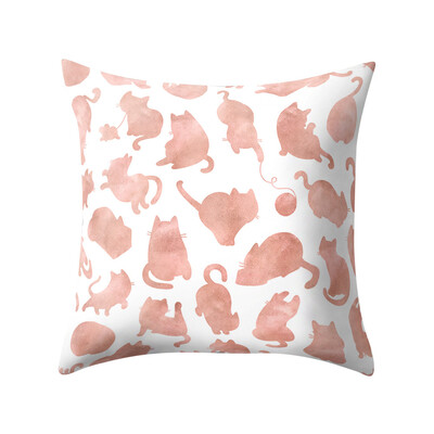 

〖Follure〗Rose Gold Pink Cushion Cover Square Pillowcase Home Decoratio