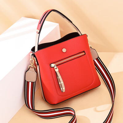 

Fall - winter bucket bag womens large capacity simple 100 womens handbag slung soft shoulder texture
