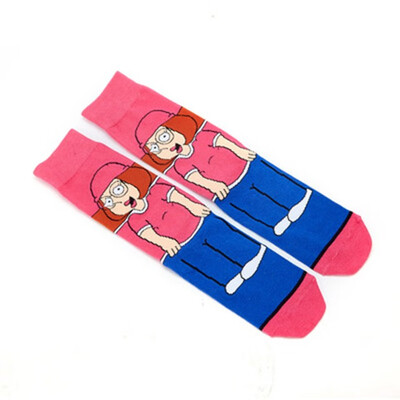

Personality cute Anime socks Fashion Cartoon happy Men women Sock novelty Stitching pattern cotton crew skarpety sox