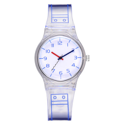 

Fashion simple small fresh student watch Korean casual jelly watch transparent wrist watch