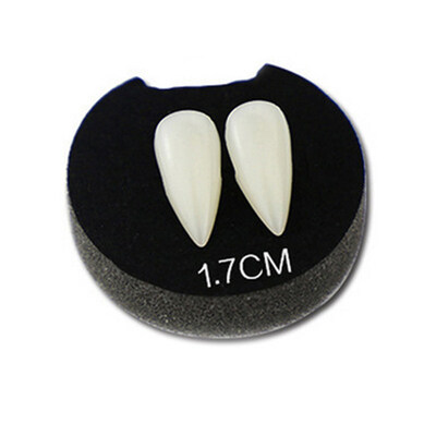 

2Pcs Fake Luminous Vampire Teeth Fangs Dentures Halloween Cosplay Party Favors