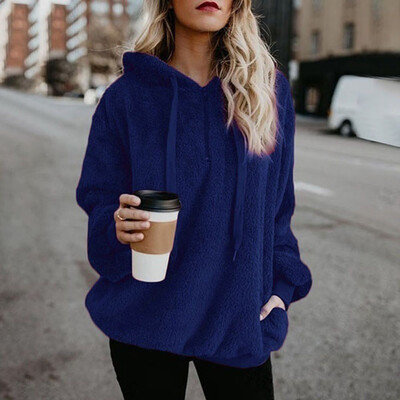 

Nomeni Women Warm Fluffy Winter Top Hoodie Sweatshirt Ladies Hooded Pullover Jumper