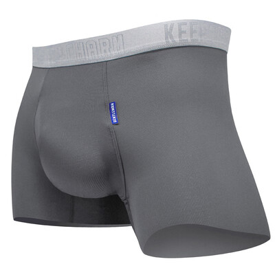

New zero touch G with shape cut ribs solid color simple super fine denim nylon flying business quick-drying mens boxer briefs