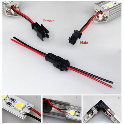 

Gobestart 10Pairs 2PIN Male&Female Connector Wire Cable For 3528 5050 LED Strip Lights