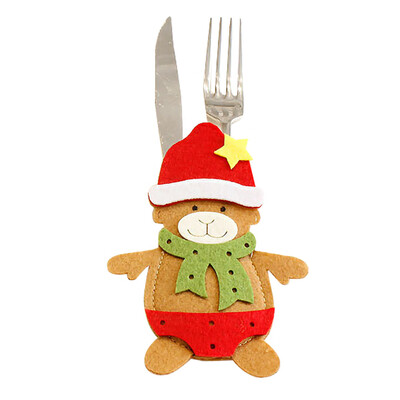 

Tailored Christmas Cartoon Accessorie Snowman Dinnerware Cover Xmas Fork Tableware Cover