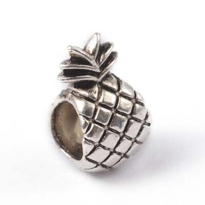 

Tibetan Style Alloy European Beads Large Hole Pineapple Beads Cadmium Free & Lead Free Antique Silver 12x7x7mm Hole 5mm