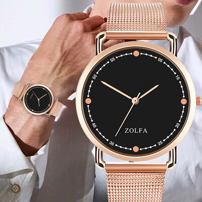 

Gobestart Sleek Minimalist Roman Stainless Steel Belt Mens Quartz Watch