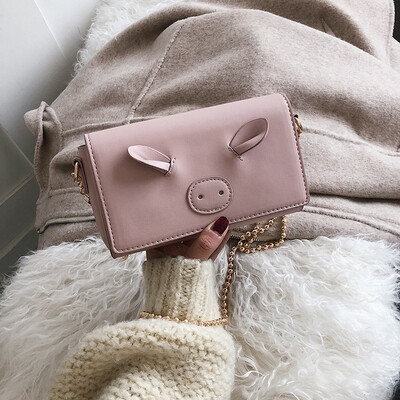 

Qiao Bani 2019 new Korean fashion Dongdaemun solid color chain small square bag wild shoulder diagonal female bag