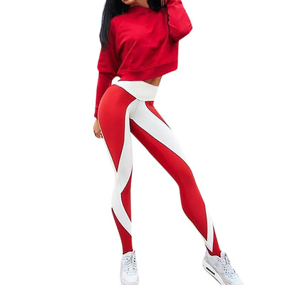 

Tailored Womens Striped Workout Leggings Fitness Sports Gym Running Yoga Athletic Pants