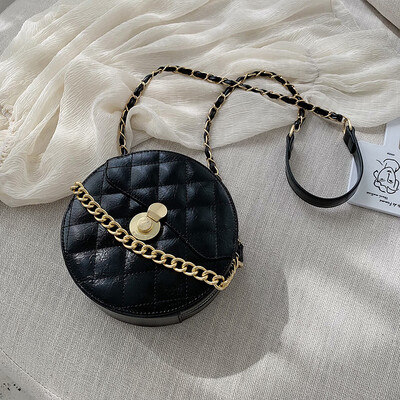 

Small fragrance rhombic chain bag female 2019 new wave Korean version of the wild single shoulder slung ins super fire small round bag