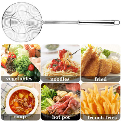 

Siaonvr Stainless Steel Solid Spider Strainer Skimmer Ladle With Handle Kitchen Tool