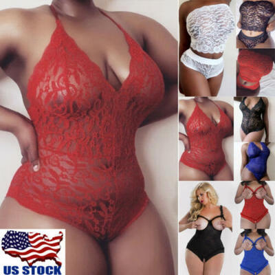 

Lingerie Lace Dress Babydoll Women Underwear Nightwear Sleepwear Over Size -3XL