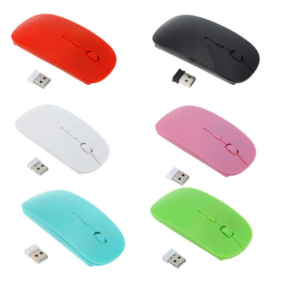 

24G Wireless Ultra-thin Optical Mouse USB Receiver for Laptop Notebook PC Desktop Computer