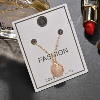

Summer Fresh Shell Pendant Necklace Simple Sweet Exquisite Pendant Sweet Ladies Necklace Clothing Accessories Wedding Jewelry