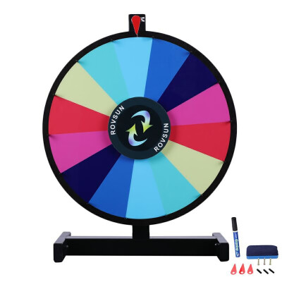 

18 Inch Tabletop Spinning Prize Wheel Spin Game with Dry Erase Acrylic Board