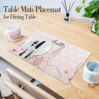 

Placemat Table Mats for Dining Table PVC Skid-proof Heat-Resistant for Kitchen