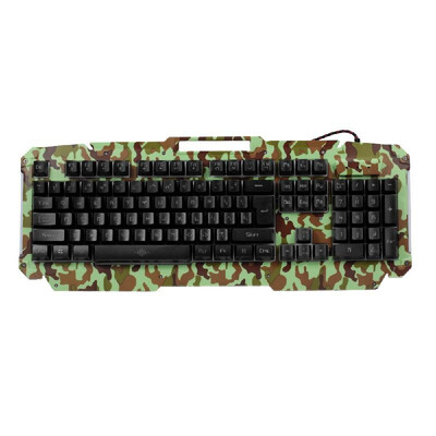 

V200 Wired Gaming Combo 104 Keys 19-Key Rollover Wired Keyboard Floating Keycaps Optical Engine Mouse with Four Color Breathing Li