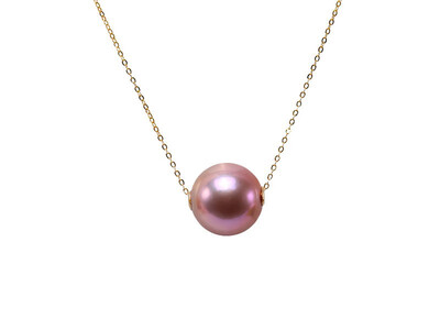 

YIAILI 12-13mm Edison Pearl 14k Gold Necklace Fashion Temperament 8081