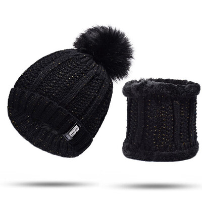 

Winter Fashion Woll Knitted Hat Charm Women Adjustable Soft Beanies Caps Outdoor Sport Hats