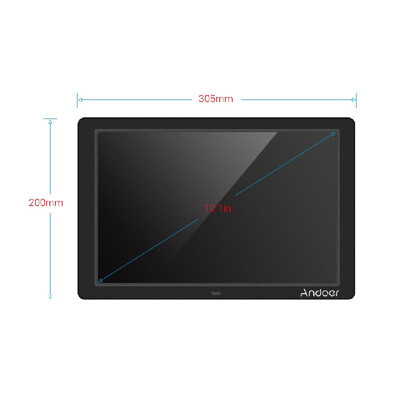 

Andoer 121 Inch Digital Photo Frame LED Screen Eletronic Picture Album High Resolution 1280800169 Clock Calendar 1080P HD Vi