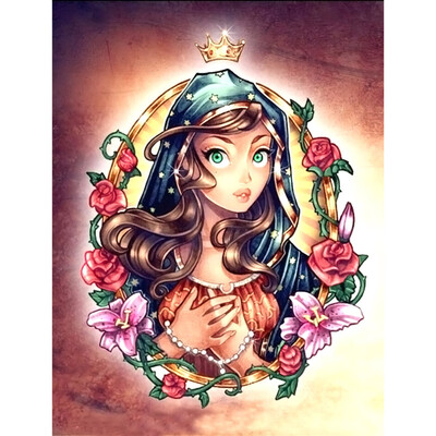 

Toponeto Embroidery Paintings Rhinestone Pasted DIY Diamond Painting Cross Stitch