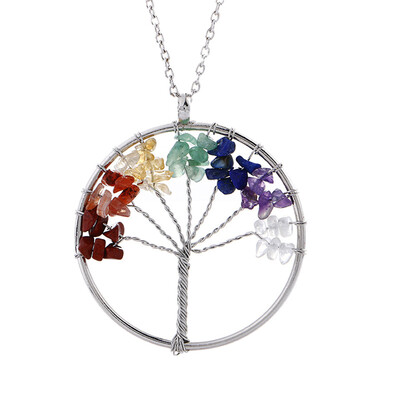 

Necklace Colorful Gems Leather Cord Sweater Necklace