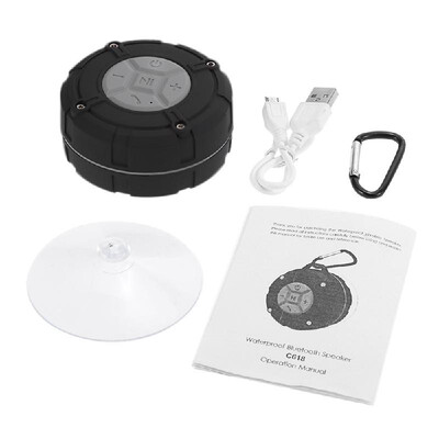 

C618 Wireless Bluetooth Stereo Shower Outdoor Speaker IPX 7 Waterproof Absorptive Hands-free with Mic for iOS Android Smart Pho