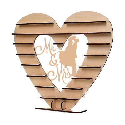 

Wedding Anniversary Deco Wooden Chocolate Stand Valentines Day Heart Shape Gift Display Rack Candy Snacks Shelf Birthday Party