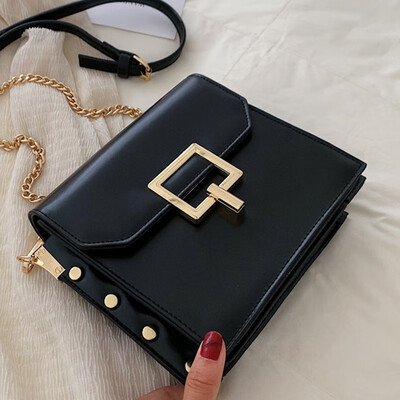 

The new chain bag girl 2019 summer fashion oblique satchel Korean version of the retro small square bag 100 single shoulder bag