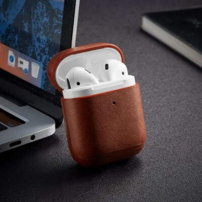 

Soft PU Case For Apple AirPods 1 2 Protective Case Shockproof Dustproof Cover With Hook